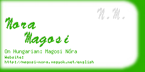 nora magosi business card